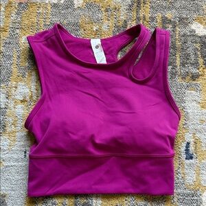 lululemon athletica Magenta Racerback Crop Top